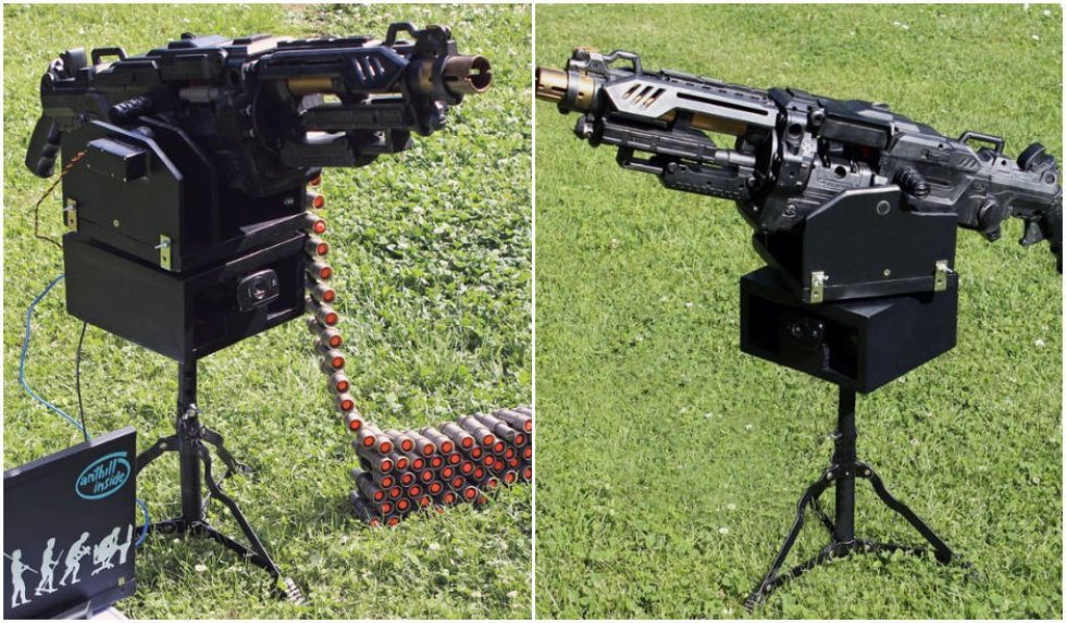 Den fuldautomatiske NERF gun sporer sig selv ind på sine mål og fyrer kugler afsted med enorm kraft