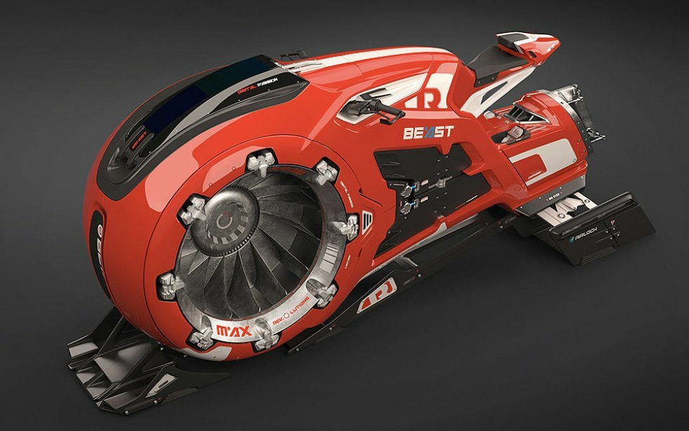 The Beast Hoverbike ligner ikke en almindelig motorcykel men det er fordi den kan flyve