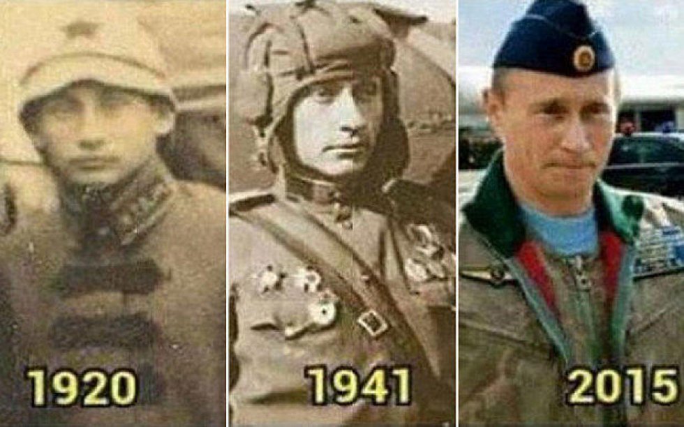 Her er billederne, der beviser, at Putin er mere end 100 år gammel