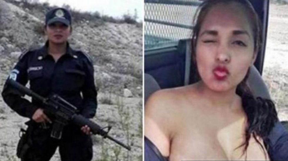 Politikvinde poser topløs i sin patruljevogn: Nu belønnes hun for sine bryster