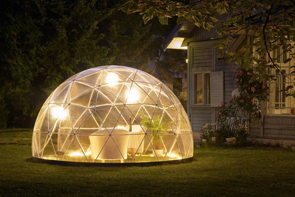 Den her iglo er specialdesignet til hygge i haven hele året rundt