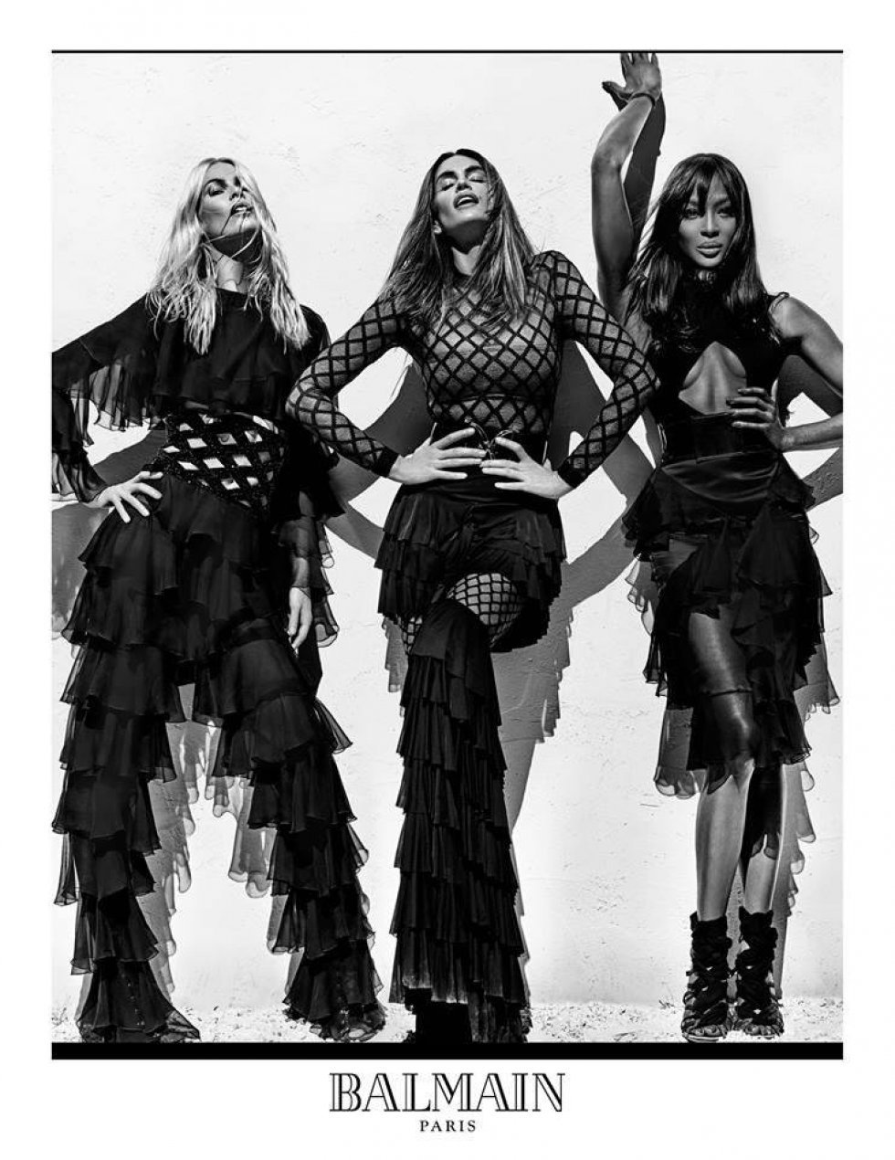 90'er topmodeller Claudia Schiffer, Cindy Crawford og Naomi Campbell optræder sammen i nyt fashionshoot