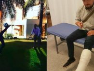 Journalist forsøger at genskabe Ronaldos saksespark, men ender med benet i gips