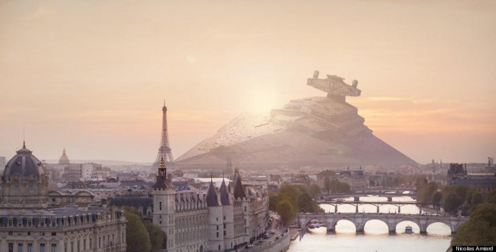 Blæret billedserie: Star Wars-rumskibe nødlander på jorden 