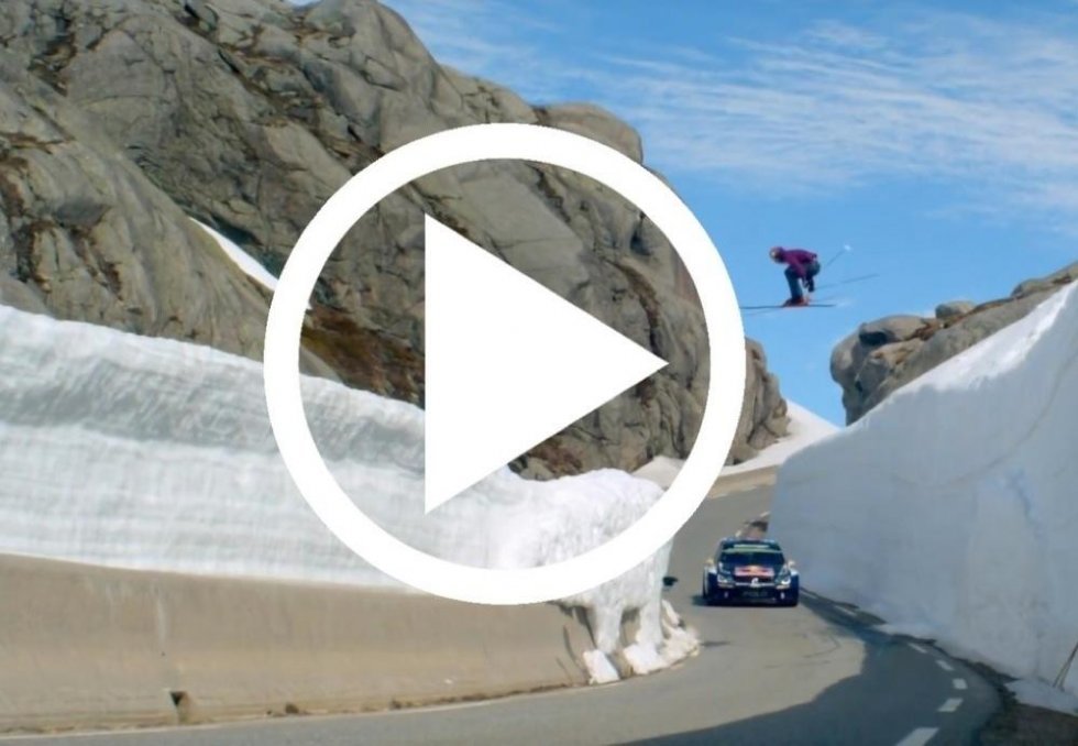 Video rally-kører vs. skiløber - hvem er hurtigst nede af bjerget?