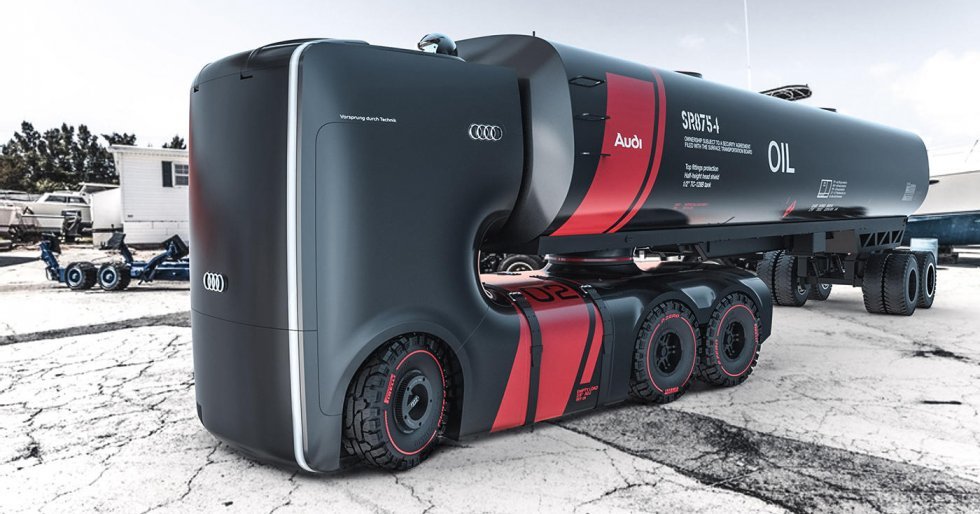 Denne nye koncept-lastbil er et futuristisk selvkørende monster af en anden verden