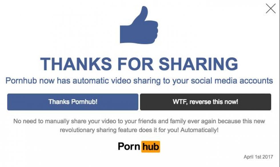 PornHub - Genialt: Pornhubs aprilsnar skabte panik for tusindvis af bruger