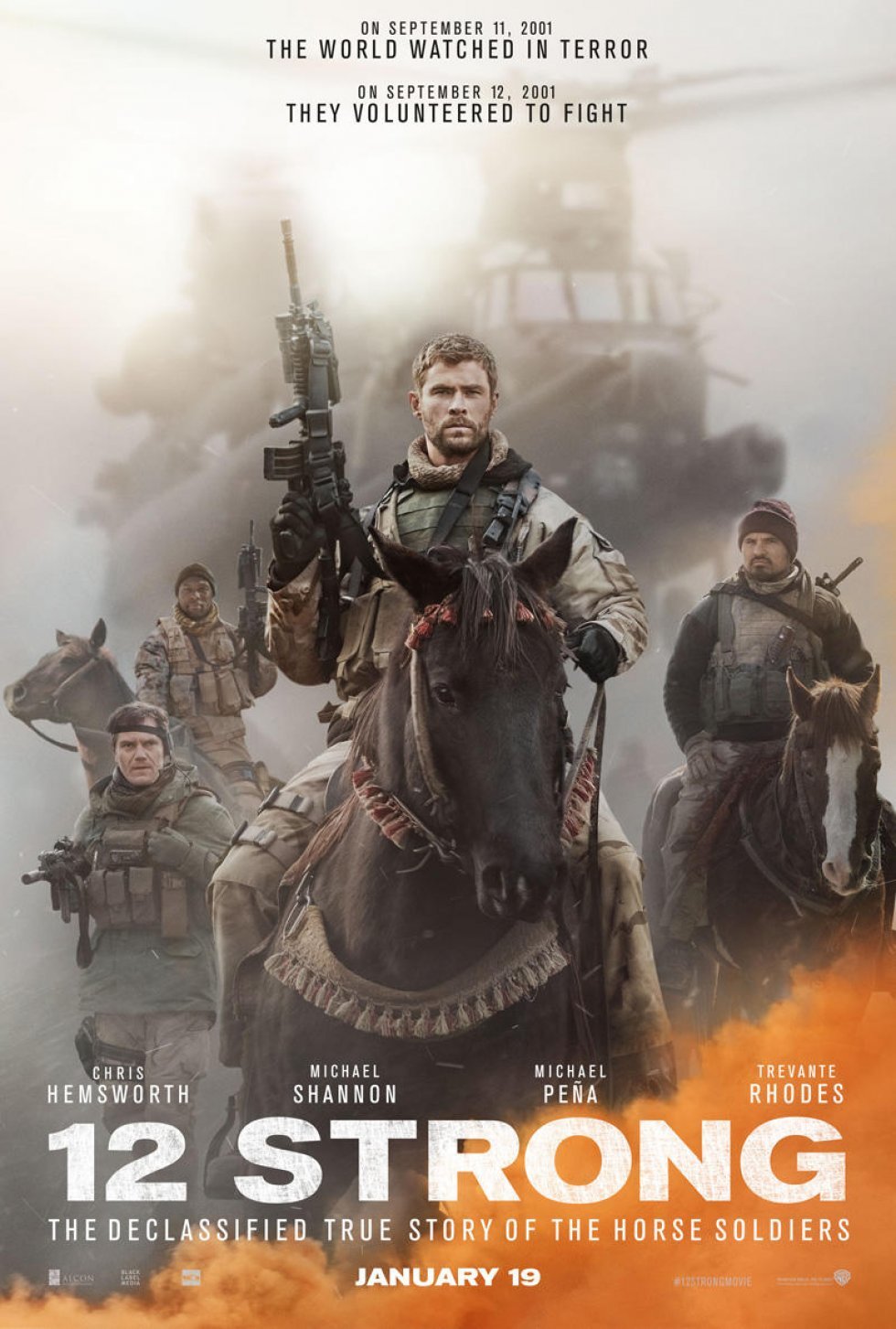 Chris Hemsworth spiller hovedrollen i 12 Strong, filmen om soldaterne der jagtede Al Qaeda i dagene efter 9/11