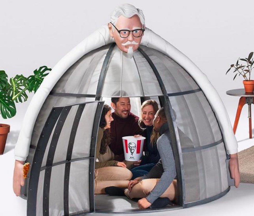 KFC vil gøre julen mere nærværende med et WiFi-frit hyggetelt