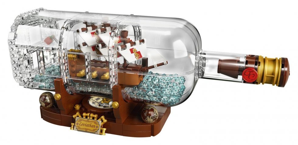 Nu kan du få et byg-selv LEGO-flaskeskib  