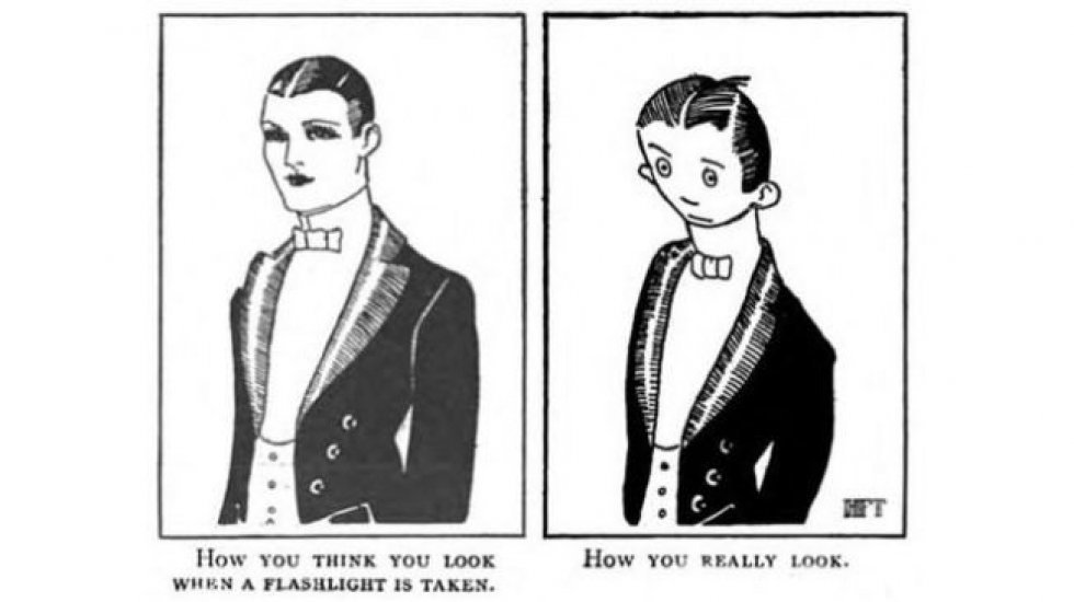 Denne illustration fra 1921 menes at være den første meme nogensinde