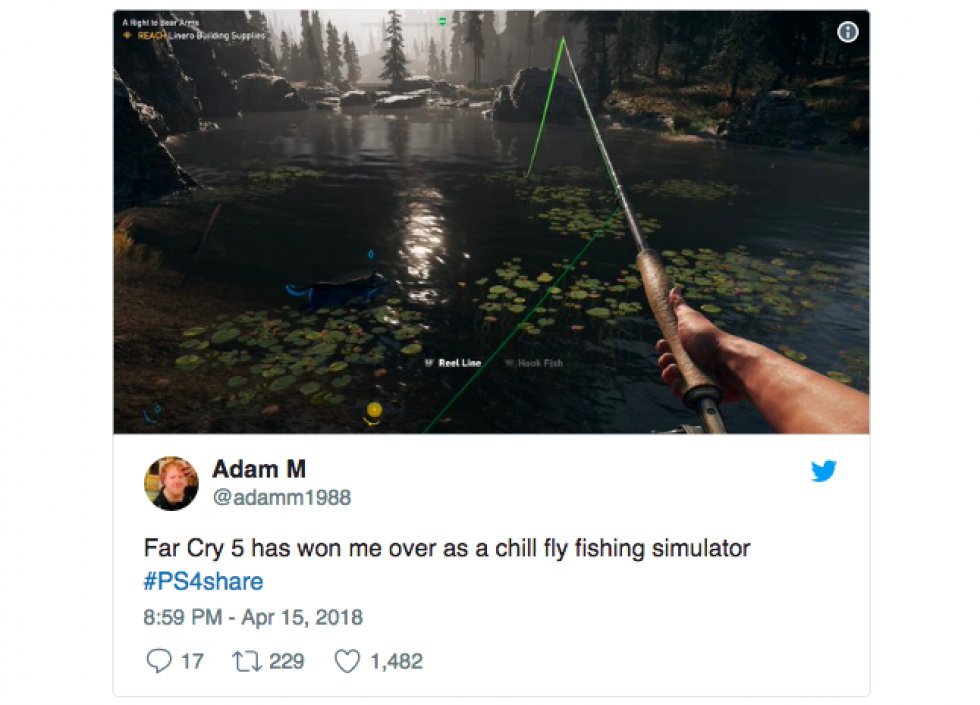 Folk springer over mainstory i Far Cry 5 og bruger tiden på at fiske