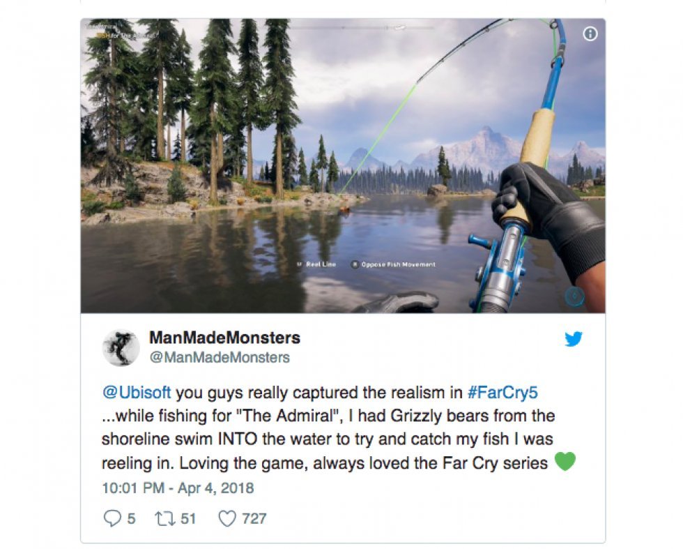 Folk springer over mainstory i Far Cry 5 og bruger tiden på at fiske