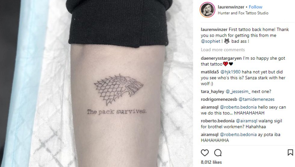 Sophie Turners nye tatovering er en potentiel Game of Thrones-spoiler