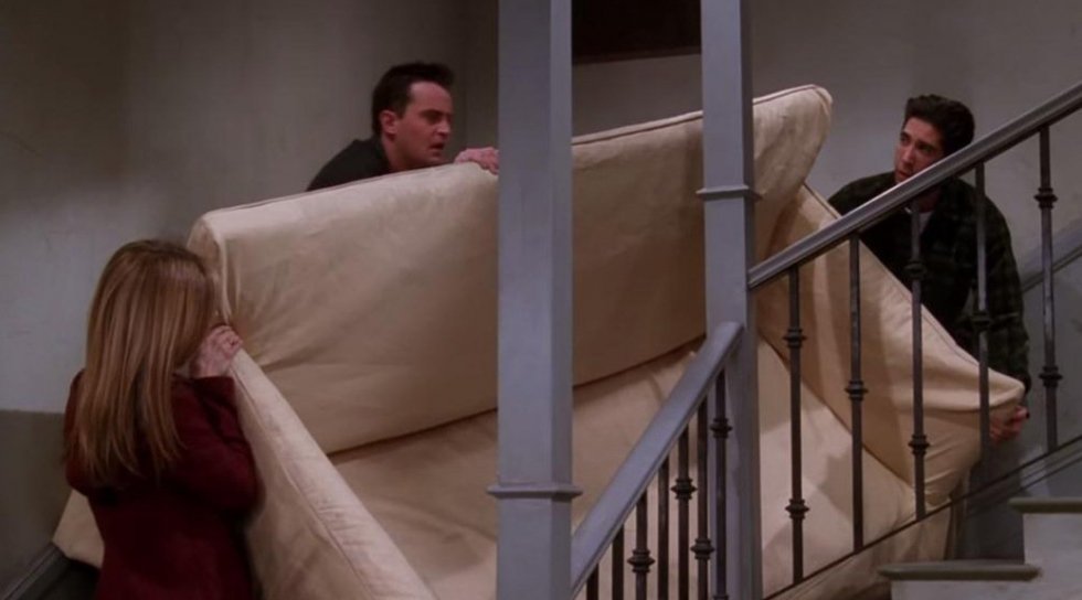 Matematikere har regnet ud, hvorvidt Ross' sofa kunne komme op af trappen eller ej i Friends