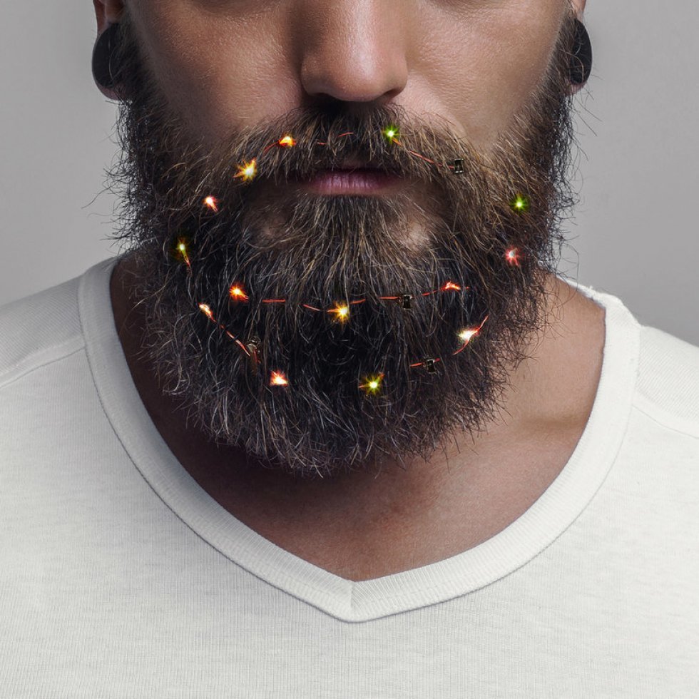 Lyskæder i skægget: Pynt dit skæg til julen 