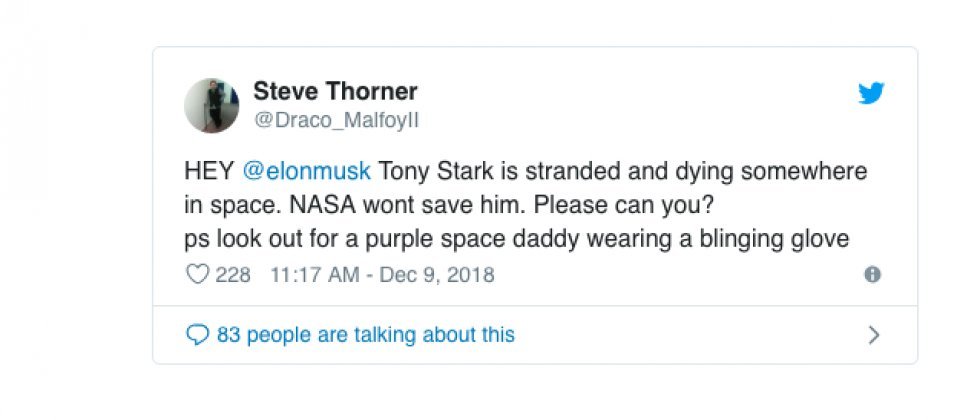 Marvel-fans beder NASA om at bringe Tony Stark tilbage til jorden
