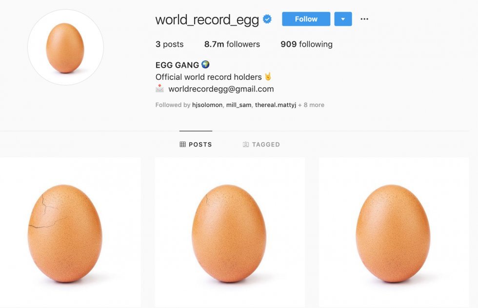 Insta-ægget med verdensrekord i likes er begyndt at klække!