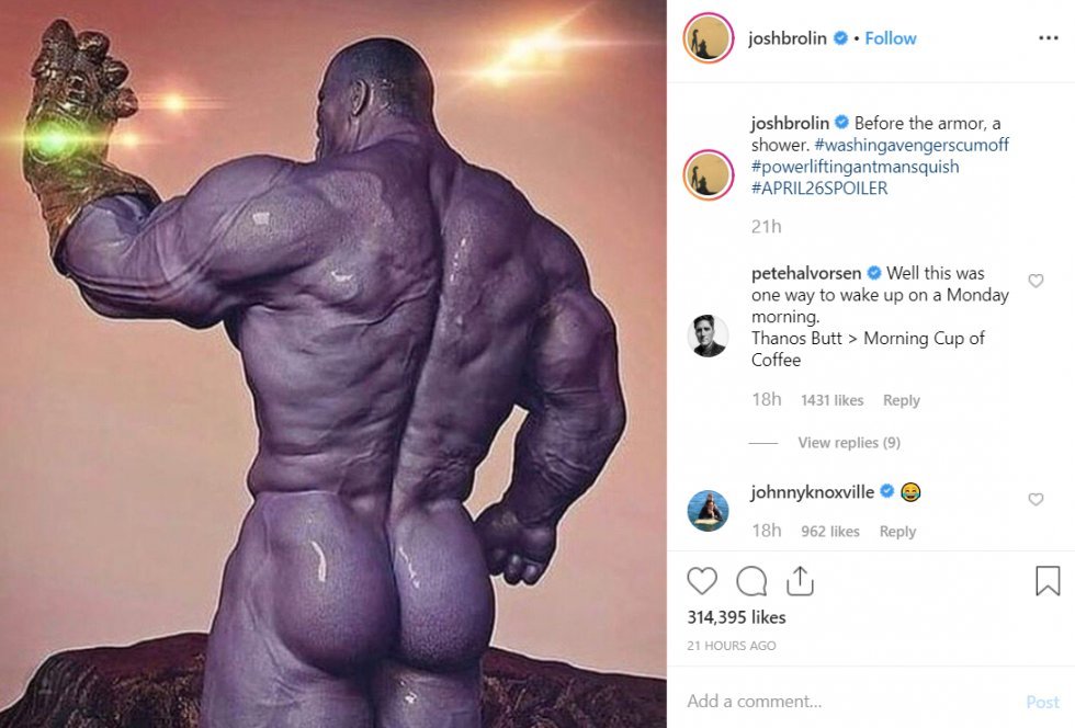 Josh Brolin deler nøgenbillede af Thanos
