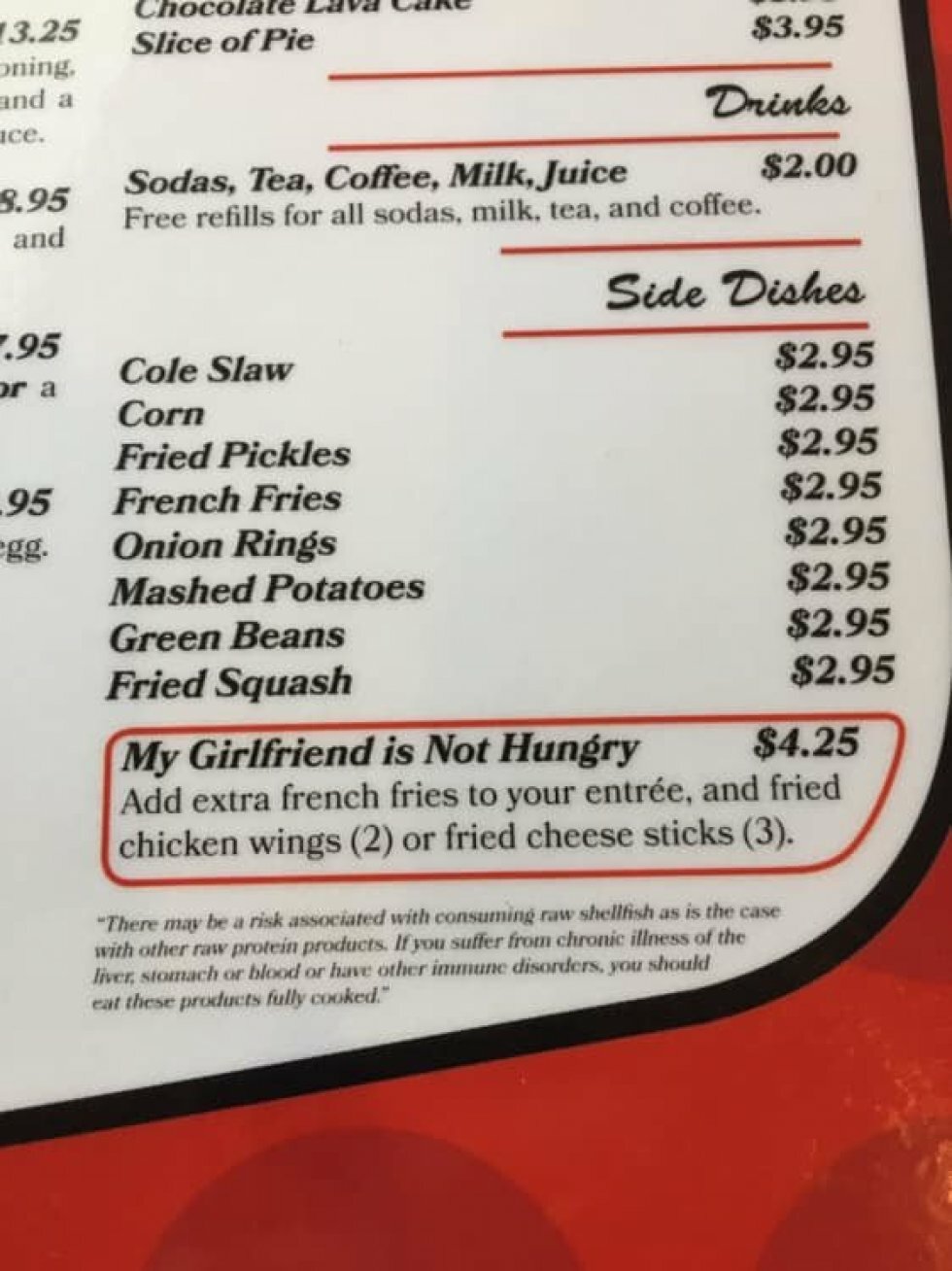 Restaurant lancerer hemmelig menu, som stopper din kæreste fra at stjæle dine fritter