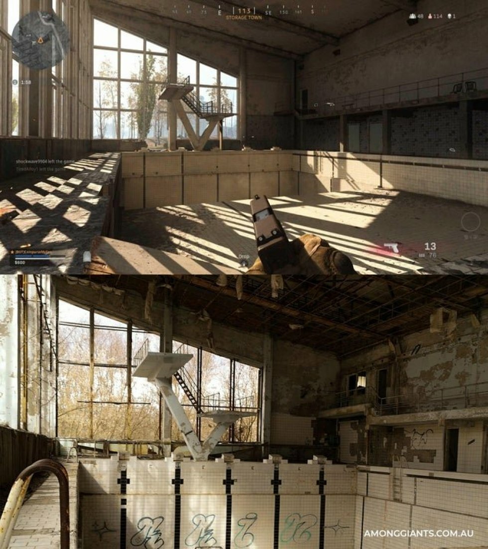 Kunstner tager til Chernobyl og finder den præcise location fra Call of Duty: Warzone