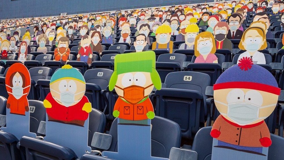 Amerikansk NFL-stadion fyldt med 1800 South Park-figurer for at overholde social distancering