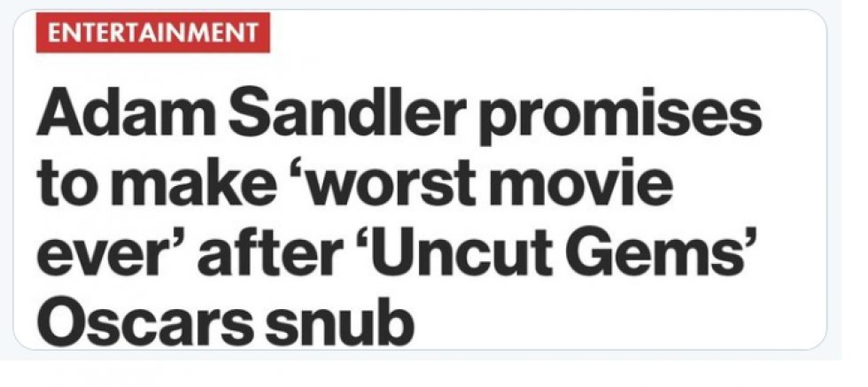 Adams Sandler nye Netflix-film er en velfortjent fuckfinger dedikeret til Oscar-akademiet