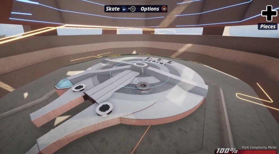 Star Wars-fans har skabt en Millenium Falcon-skatepark i Tony Hawk Pro Skater