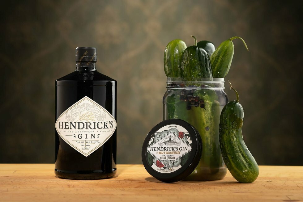 Hendrick's lancerer gin-syltede agurker