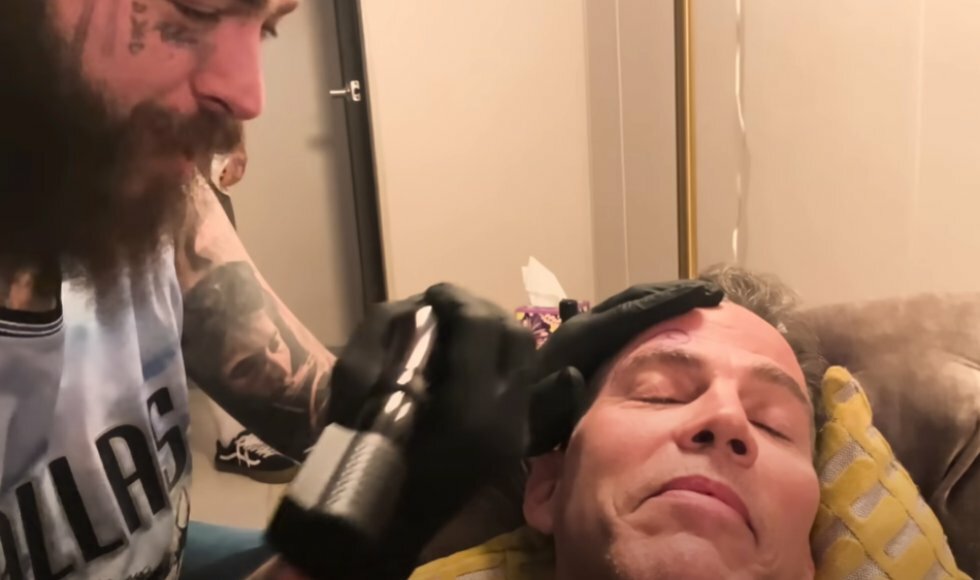 Post Malone har tatoveret et mandligt vedhæng i ansigtet på Steve-O