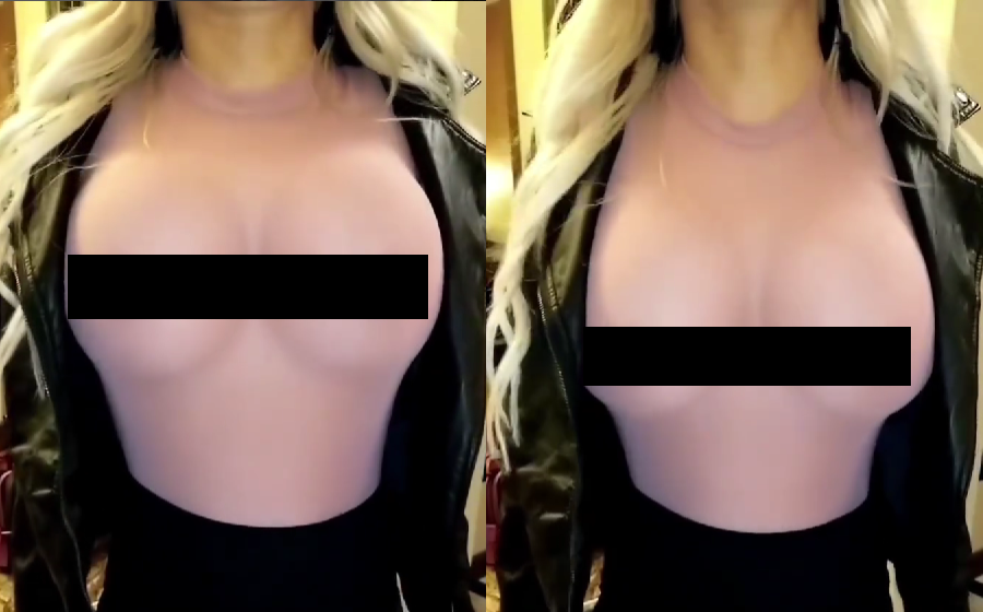 Dagens repeat-video - hoppende bryster i voldsom gennemsigtig t-shirt 