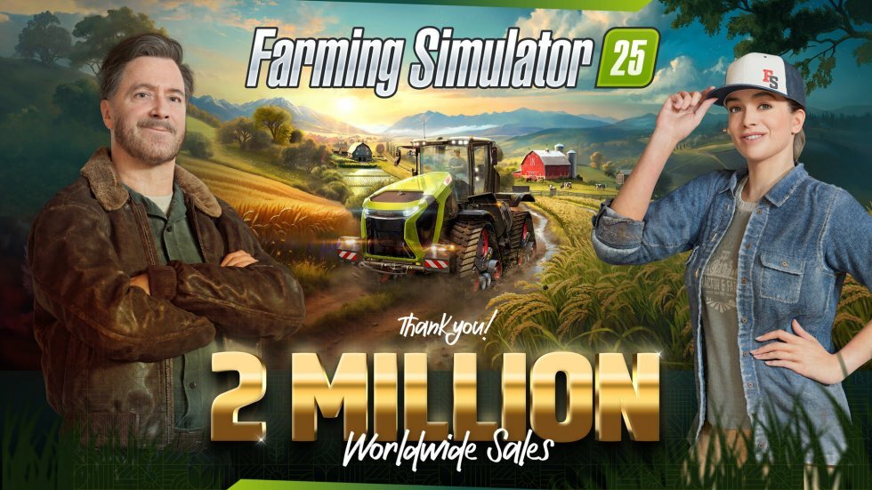 Farming Simulator 25: Pløjer sig til tops med to millioner solgte eksemplarer på en uge