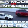 Tesla Model X P100D Ludicrous sets World Record vs Lamborghini Aventador SV Drag Racing 1/4 Mile - Se en Tesla Model X ydmyge en Lamborghini Aventador