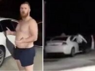 Denne video har lagt internettet ned: Fuld mand i bar overkrop og bare tæer stopper røveri