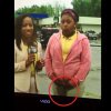 Pige tisser i bukserne på live tv