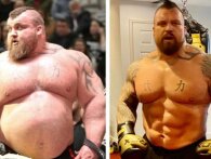 Strongman Eddie Hall har smidt 36 kg og klar til kamp mod The Mountain i år