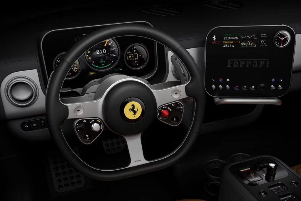 Ferrari afslører navnet på sin første elbil og kabinen er designet af Jony Ive