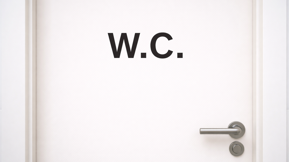 Slut med gætterier: Det står W og C for i W.C