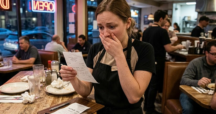 Tjeneren troede bare, det var en almindelig aften, indtil hun så beskeden fra kunden