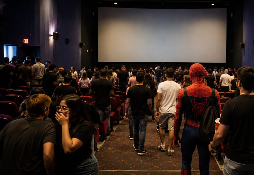 Spider-Man-premiere blev afbrudt af én mands æggeprutter.. hele biografen måtte evakueres