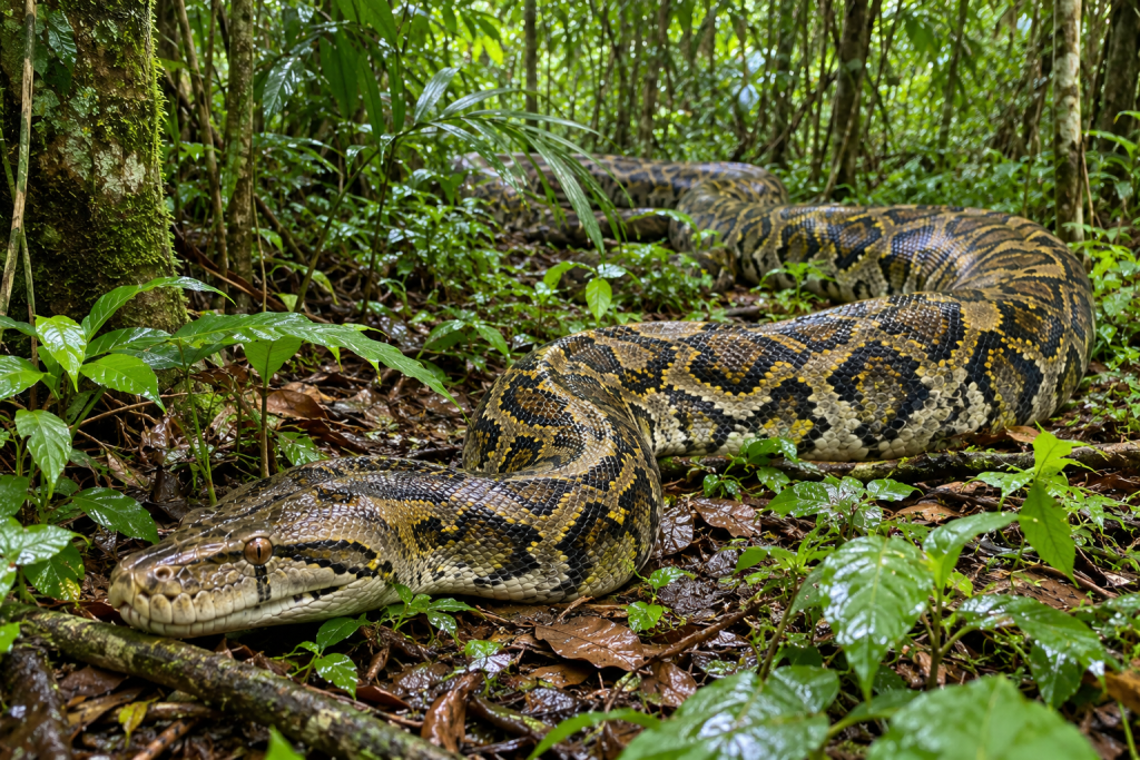 Kæmpe pytonslange fanget i Puerto Rico: Over 5,5 meter lang og på vej til at æde en kat