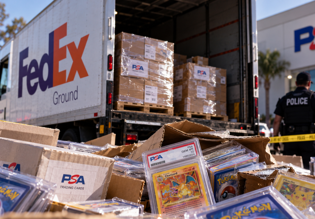 Pokémon-kort for over 6 millioner kroner stjålet fra FedEx-lastbil